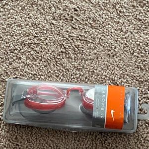 NIP Nike Chrome JR training Swimming goggles red